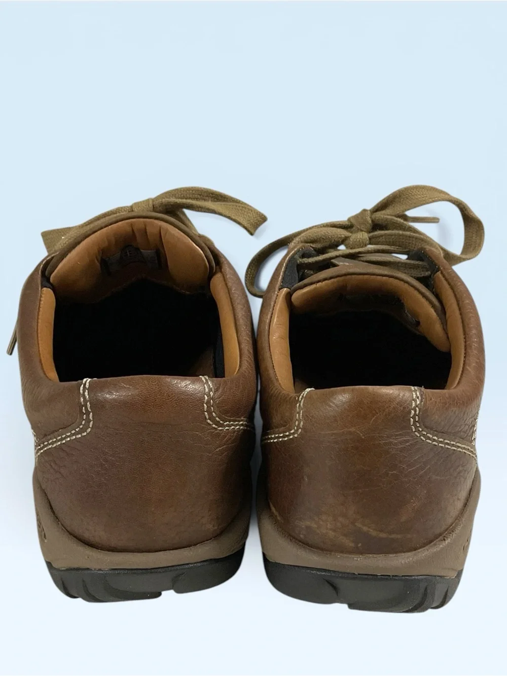 Keen Brown Leather Lace-Up Presidio Sneakers Women's Size 8